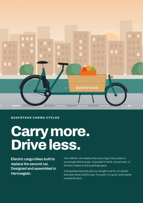 Brochure cover: "Carry more. Drive less."