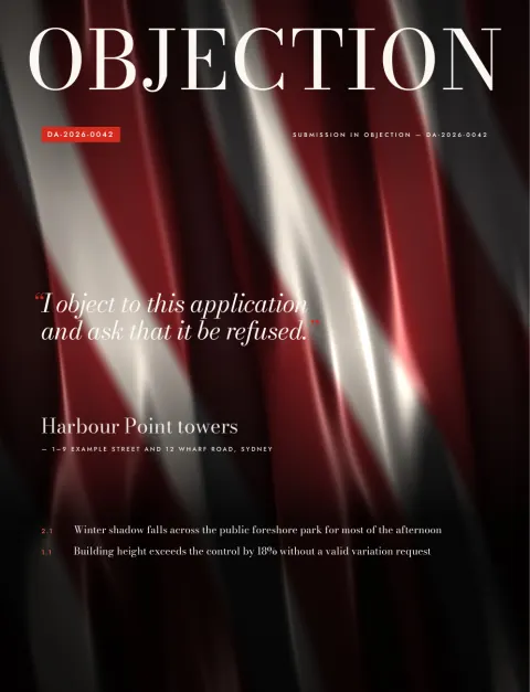 Magazine cover: "objection", the harbour issue