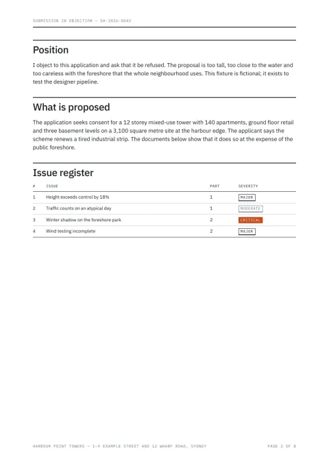 Reports: an inside page